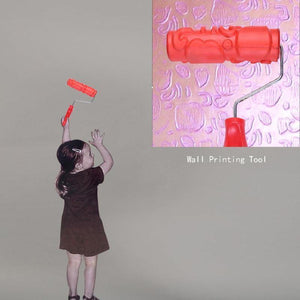 Printing Embossing Cylinder Art Wall Painting Roller Brush Mud Durable Art Rolls Wall Decoration Construction Tool