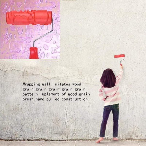 Printing Embossing Cylinder Art Wall Painting Roller Brush Mud Durable Art Rolls Wall Decoration Construction Tool