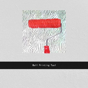 Printing Pattern Rubber Roller with Handle for Wall Decoration Paint Walls Embossing Roller Graining Painting Accessories