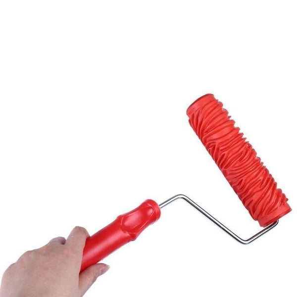 Printing Pattern Rubber Roller with Handle for Wall Decoration Paint Walls Embossing Roller Graining Painting Accessories