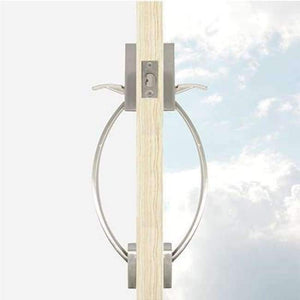 Planet Gates Probrico Square Lockset Handlesets Fress of Key Bed And Bathroom Front Door Garage Lock Arch Grip Handle Nickel Gate Hardware