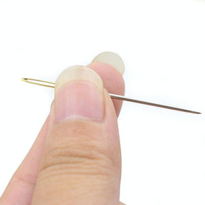 Planet Gates Profession Leather Sewing Needle For Embroidery Stitching Supplies Crafts Pin, Round Blunt Head Big Eye Storage Bottle Needles