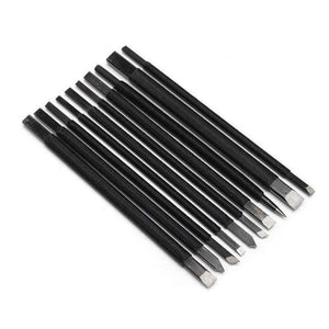 Planet Gates Professional 10pc/set Black Nylon And Steel Chisel Set Stone Carving Knife Artist Woodworker Hand Tools For Shoushan Stones