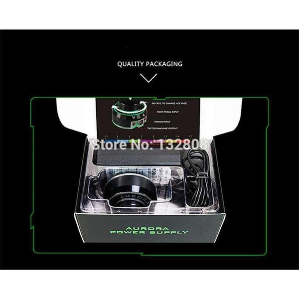 Planet Gates Professional Aurora Tattoo Power Supply With Power Adaptor For Coil & Rotary Tattoo Machines Free Shipping