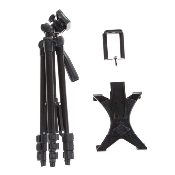 Planet Gates Professional Camera Phone Tablet Clip Tripod Holder Stand Mount With Handle Pan Tilt Tripod Head For iPhone iPad Samsung