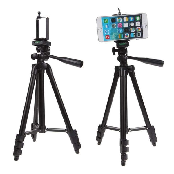 Planet Gates Professional Camera Phone Tablet Clip Tripod Holder Stand Mount With Handle Pan Tilt Tripod Head For iPhone iPad Samsung