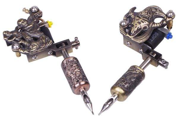 Planet Gates Professional Complete Tattoo Kit Machine Power Supply 2 guns 28 Color Inks Disposable Needles Tips Set for Beginner