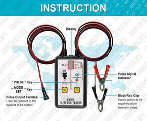 Planet Gates Professional EM276 Injector Tester 4 Pluse Modes Powerful Fuel System Scan Tool EM276 Injector Tester