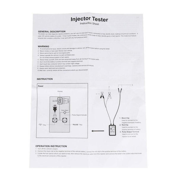 Planet Gates Professional EM276 Injector Tester 4 Pluse Modes Powerful Fuel System Scan Tool EM276 Injector Tester