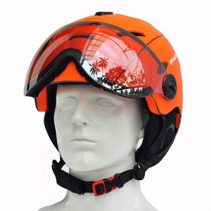 Planet Gates Professional Half-covered CE Certification Ski Helmet Integrally-molded Outdoor Sports Helmets +Snowboard Goggles Mask