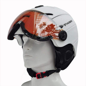 Planet Gates Professional Half-covered CE Certification Ski Helmet Integrally-molded Outdoor Sports Helmets +Snowboard Goggles Mask