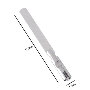 Planet Gates Professional Imports of stainless steel metal nail file Buffer Double Side manicure tools small rubbing polishing strip