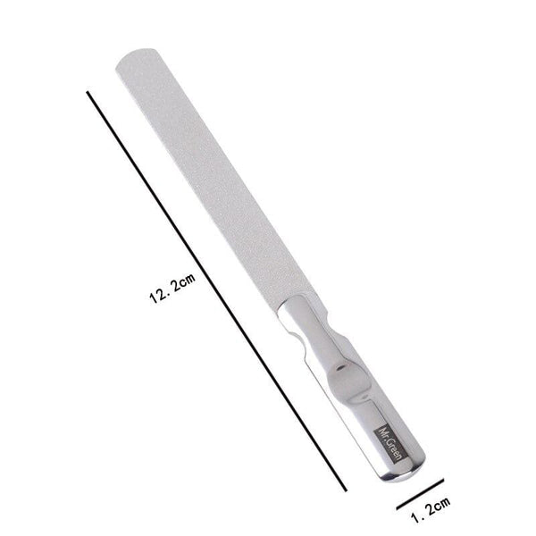Planet Gates Professional Imports of stainless steel metal nail file Buffer Double Side manicure tools small rubbing polishing strip