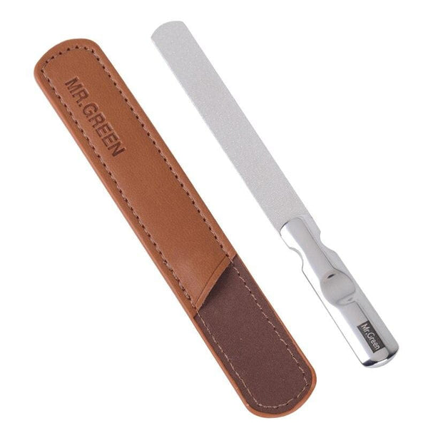 Planet Gates Professional Imports of stainless steel metal nail file Buffer Double Side manicure tools small rubbing polishing strip