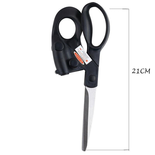 Planet Gates Professional Laser Guided Sewing Scissors DIY Infrared Positioning Laser Stainless Steel Scissors For Needlework Sewing Supplies (black)
