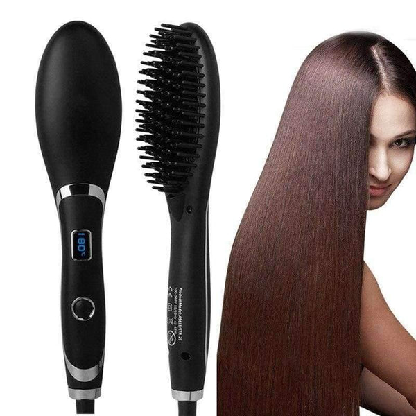 Planet Gates Professional  LED Hair Straightening Comb Brush Electrical Heated Styling Anion Care Anti Scald YF2018