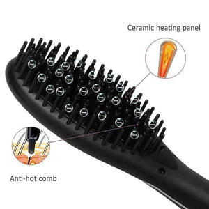 Planet Gates Professional  LED Hair Straightening Comb Brush Electrical Heated Styling Anion Care Anti Scald YF2018