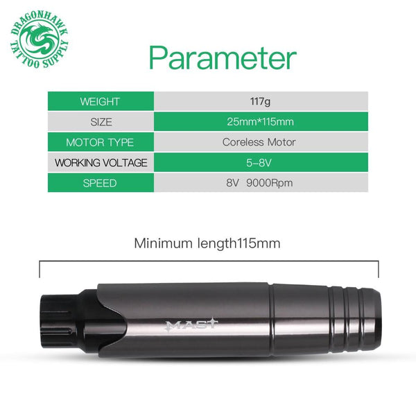 Planet Gates Professional Mast Permanent Makeup Machine Rotary Pen Eyeliner Tools Tattoo Machine Pen Style Accessories for Tattoo Eyebrow