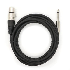Planet Gates Professional Mic Cable 6.35mm (1/4") Male Mono Jack to 3 Pin XLR Microphone Female Patch Cord for Speaker Bass Amplifier