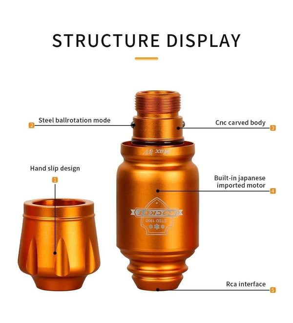 Planet Gates Professional Mini Rocket Tattoo Pen Cartridge Machine Rotary Tattoo Gun With Powerful Motor For Cartridge Needles Supplies