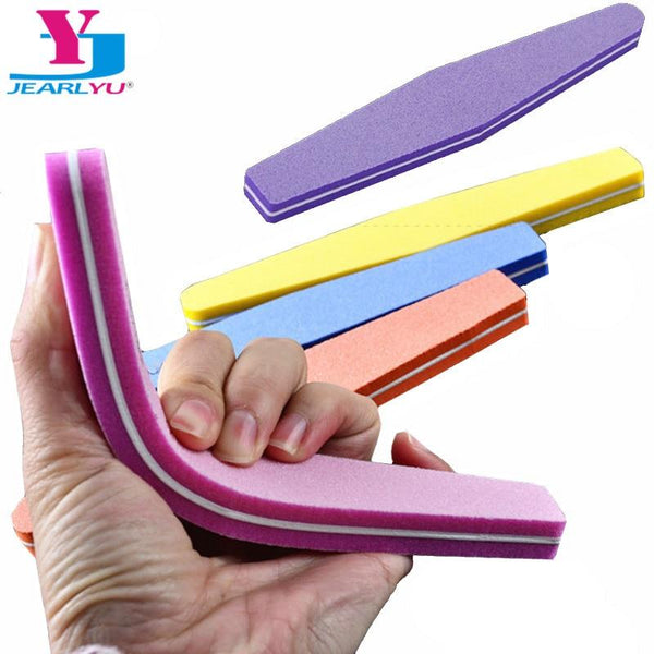 Planet Gates Professional Nail Files 10pcs Buffing Slim Crescent 100/180 Nail Beauty Tools Diamond Spong Block Polissoir Ongles Nail Tool