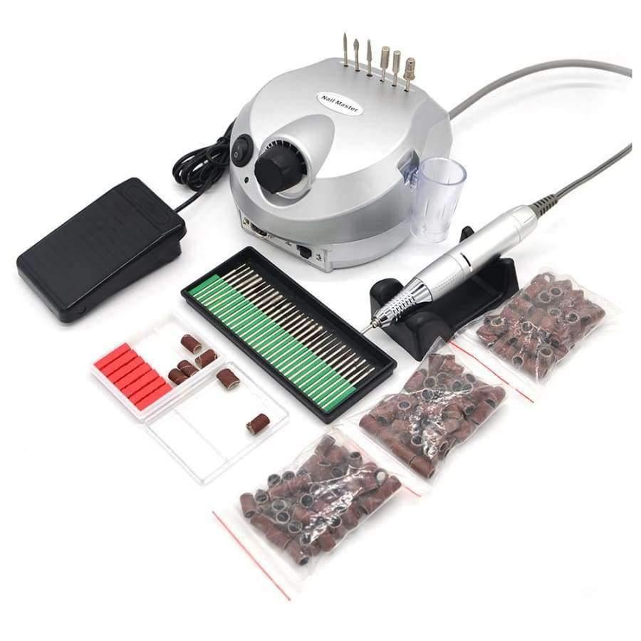 Planet Gates Professional Nail Polisher Tools Nail Art File Bits Manicure Kit 35000 RPM 110V/220V Silver Electric Nail Drill Machine