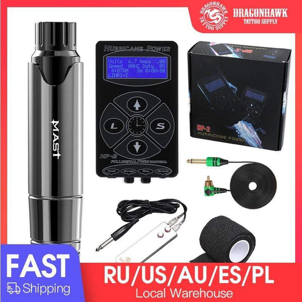 Planet Gates Professional Permanent Makeup Machine Set Tattoo Rotary Pen Kits LCD Power Supply for Tattoo Artist