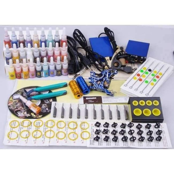 Planet Gates Professional piercing set 2 guns complete tattoo set make up permanent tattoo machine kit