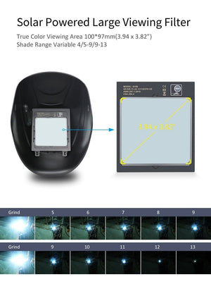 Planet Gates Professional Protective Welding Helmet Automatically Darkening Soldering Mask True Color Welder Cap 4 Arc Sensor for TIG MIG MMA