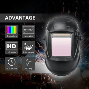 Planet Gates Professional Protective Welding Helmet Automatically Darkening Soldering Mask True Color Welder Cap 4 Arc Sensor for TIG MIG MMA