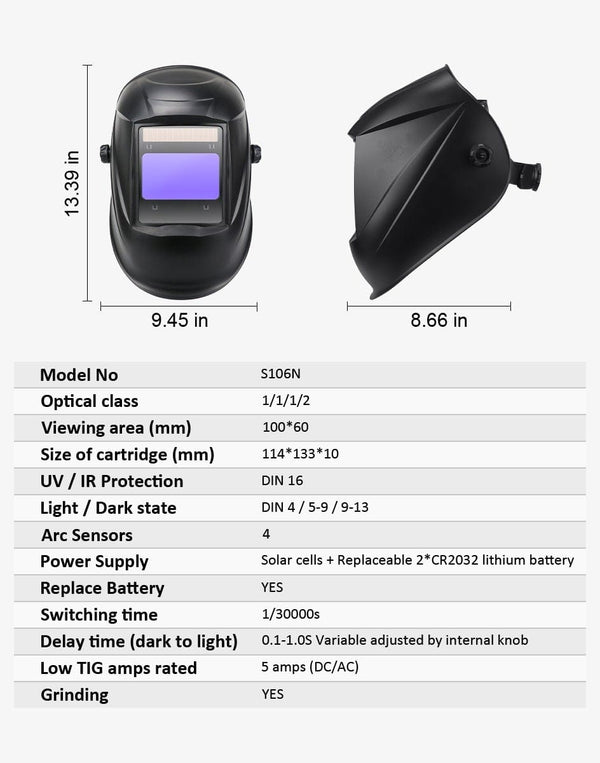 Planet Gates Professional Protective Welding Helmet Automatically Darkening Soldering Mask True Color Welder Cap 4 Arc Sensor for TIG MIG MMA