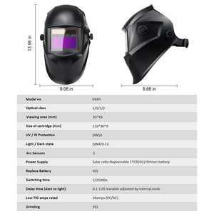 Planet Gates Professional Protective Welding Helmet Automatically Darkening Soldering Mask True Color Welder Cap 4 Arc Sensor for TIG MIG MMA