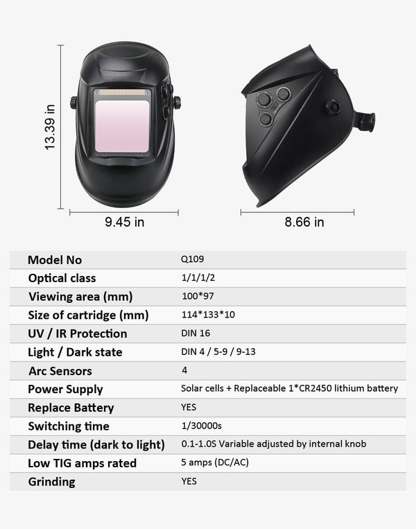 Planet Gates Professional Protective Welding Helmet Automatically Darkening Soldering Mask True Color Welder Cap 4 Arc Sensor for TIG MIG MMA