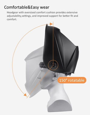 Planet Gates Professional Protective Welding Helmet Automatically Darkening Soldering Mask True Color Welder Cap 4 Arc Sensor for TIG MIG MMA