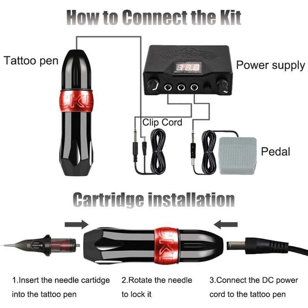 Planet Gates Professional Rotary Tattoo Machine Swiss Motor Pen Permanent Makeup Tattoo Machine Sets Tattoo Power Strong Quiet Motor Supply