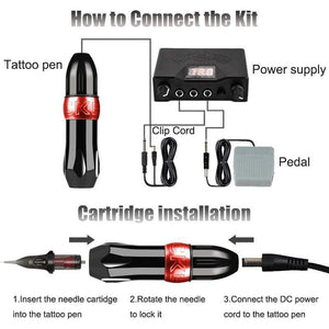 Planet Gates Professional Rotary Tattoo Machine Swiss Motor Pen Permanent Makeup Tattoo Machine Sets Tattoo Power Strong Quiet Motor Supply