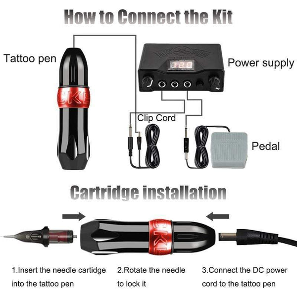 Planet Gates Professional Rotary Tattoo Machine Swiss Motor Pen Permanent Makeup Tattoo Machine Sets Tattoo Power Strong Quiet Motor Supply