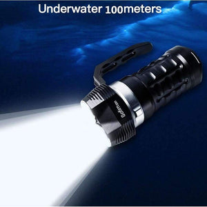 Planet Gates Professional Scuba Diving Flashlight Cree XPL 3000LM LED Light Underwater Searchlight 18650 Powerful LED Flashlight