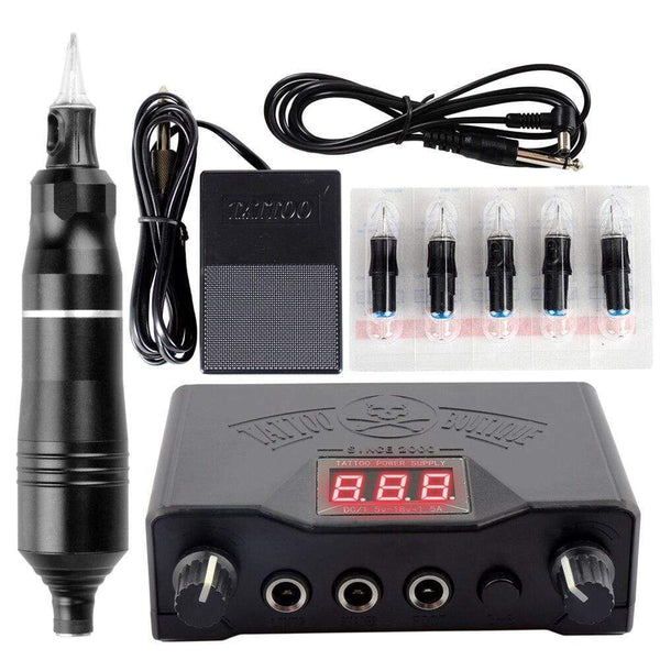 Planet Gates Professional Tattoo Kit Set Permanent Makeup Kit Rotary Machines Tattoo Power Supply Tattoo Needles Ink Complete Tools Supplies