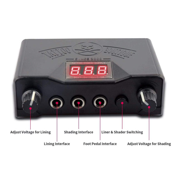 Planet Gates Professional Tattoo Kit Set Permanent Makeup Kit Rotary Machines Tattoo Power Supply Tattoo Needles Ink Complete Tools Supplies