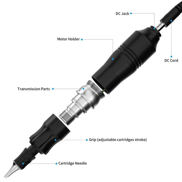 Planet Gates Professional Tattoo Kit Set Permanent Makeup Kit Rotary Machines Tattoo Power Supply Tattoo Needles Ink Complete Tools Supplies