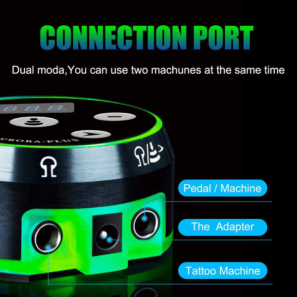 Planet Gates Professional Tattoo Machine Kit Tattoo LCD Power Supply Rotary Pen With Cartridges Needles Permanent Makeup for Tattoo Artist