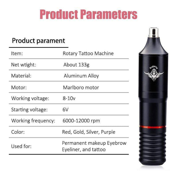Planet Gates Professional Tattoo Machine Kit Tattoo LCD Power Supply Rotary Pen With Cartridges Needles Permanent Makeup for Tattoo Artist