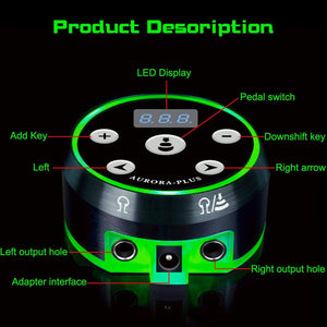 Planet Gates Professional Tattoo Machine Kit Tattoo LCD Power Supply Rotary Pen With Cartridges Needles Permanent Makeup for Tattoo Artist