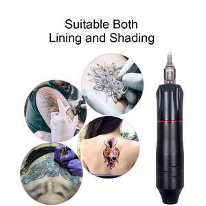 Planet Gates Professional Tattoo Machine Kit Tattoo Power Supply Rotary Pen With Cartridges Needles For Permanent Makeup Eyebrow Microblading