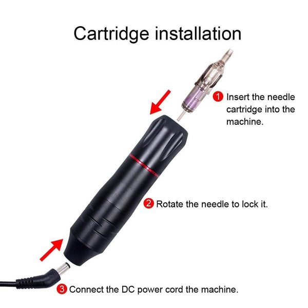 Planet Gates Professional Tattoo Machine Kit Tattoo Power Supply Rotary Pen With Cartridges Needles For Permanent Makeup Eyebrow Microblading