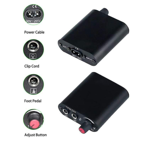 Planet Gates Professional Tattoo Machine Kit Tattoo Power Supply Rotary Tattoo Pen Machine With Cartridges Needle For Tattoo Beginners Artist