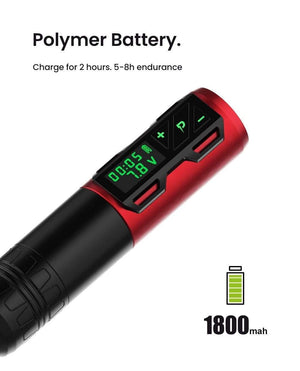 Planet Gates Professional Wireless Tattoo Pen Machine Battery with Portable Power Brushless Motor Digital LED Display For Body Art