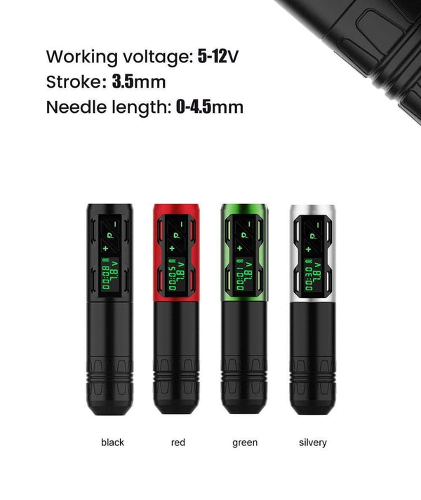 Planet Gates Professional Wireless Tattoo Pen Machine Battery with Portable Power Brushless Motor Digital LED Display For Body Art