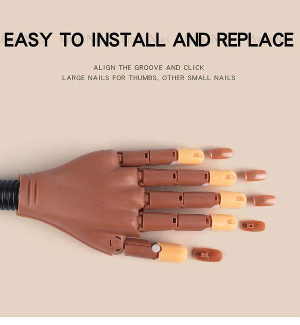 Planet Gates Prosthetic Fake Hands Model For Nail Art Making Exercises Painting Tool Training Manicure For Beginner Practice Equipment